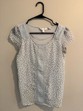 LC Lauren Conrad Pale Blue Knit Tee